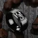 Uelf Punk Vintage Schwarz Skorpion Muster Herren Ring Edelstahl Titan Ringe für Männer Frauen