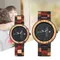 Bobo Vogel Paar Uhr bunte Holz armband Uhr für Frauen Woche Datum Anzeige Quarz Holz Armbanduhr für