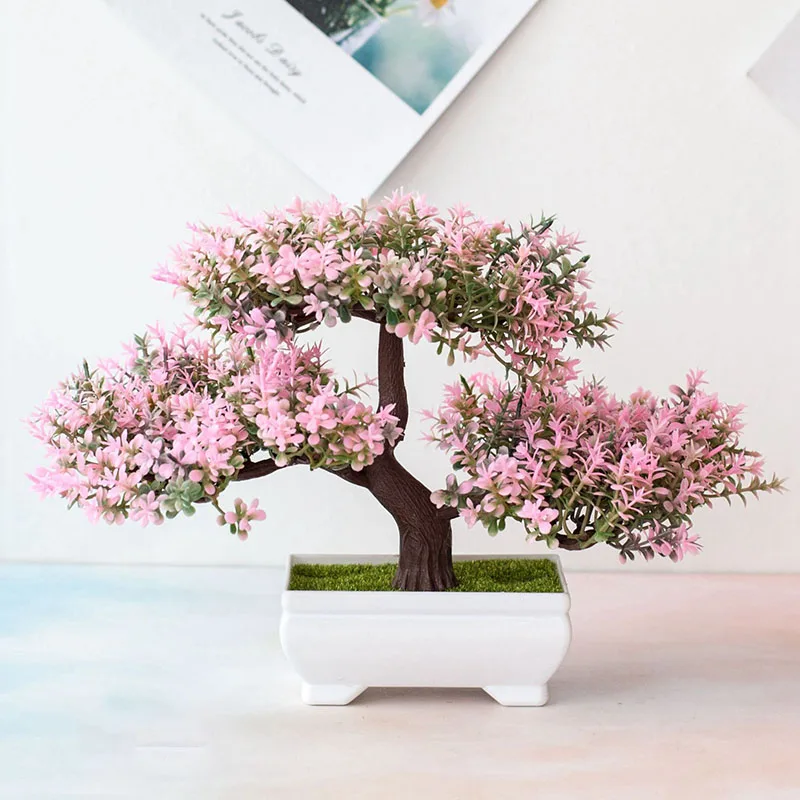 Künstliche Pflanzen Bonsai Kleiner Baum Topf Gefälschte Pflanze Blumen Topf Ornamente Für Home Zimmer Tischdekoration Hotel Garten Dekor Image