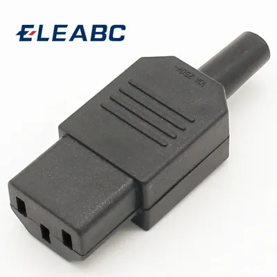 Neue Großhandel Preis Schwarz IEC 320 C13 Weibliche Stecker Kabelmontage Power Stecker 3pin Buchse