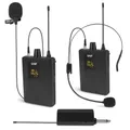 Dual Wireless Lavalier-mikrofon Revers Mic Professionelle Headset Mic UHF 164ft Empfänger