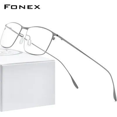 FONEX Titan legierung Brille Rahmen Männer Quadrat Myopie optische Brille Rahmen 2020 neue volle