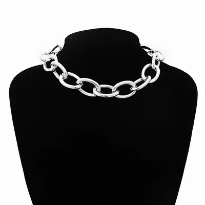 Kette Auf Den Hals Dicken Massiven Klobigen Choker Grunge Mädchen Colliers Goth Schmuck Kpop