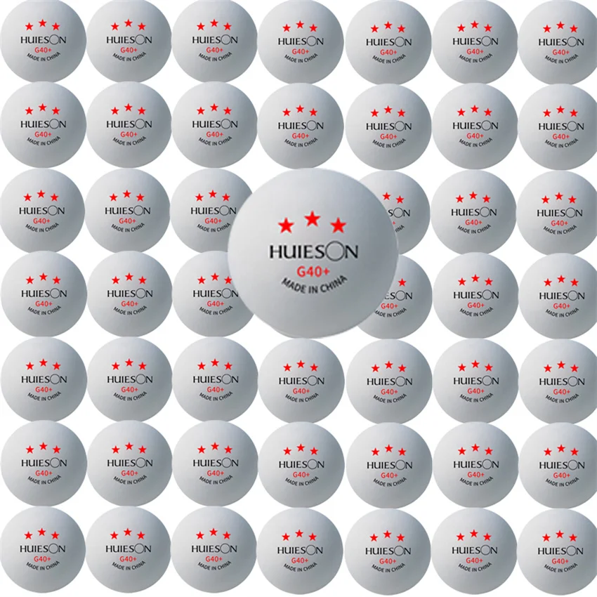 Neue Huieson 3 Sterne 20 ~ 100 PCS ABS 40 + Material Professionelle Tischtennis Bälle TTF Tischtennis ping Pong Bälle Für Wettbewerb Image