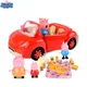 Peppa Schwein Action figur Spielzeug Auto Set Cartoon Anime Puppe Kinderspiel zeug Cartoon Schwein