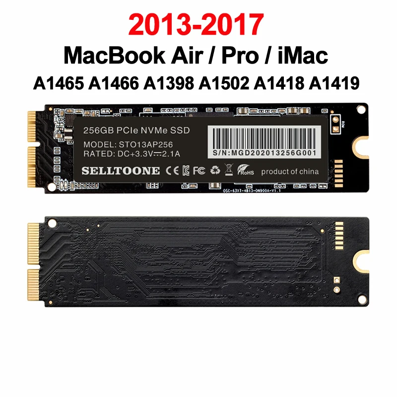 256GB 512GB 1TB SSD für Macbook Air A1465 A1466 EMC2631 2632 2925 MacBook Pro A1398 A1502 iMac A1418 A1419 Upgrade SSD-Kapazität Image