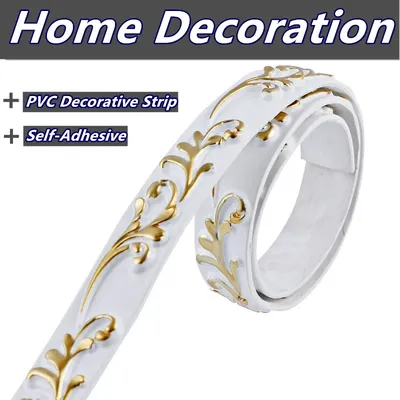 3D PVC selbstklebende dekorative weiche Linie Fußleiste Deckenverkleidung Linie Hintergrund Image