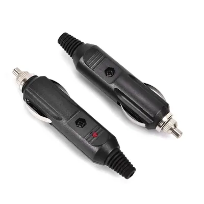 2Pcs 12V Auto Zigarette Leichter Buchse Stecker Anschluss Power Adapter Auto Zigarette Leichter LED Image
