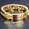Mode Hip Hop Curb Kette Armband für Männer Doppel Schnalle Herrschsüchtig Armband Valentinstag