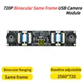 3D-Stereo-VR-USB-Kameramodul 720P mit Doppelobjektiv 2560 x 720 30 fps synchronisierter gleicher