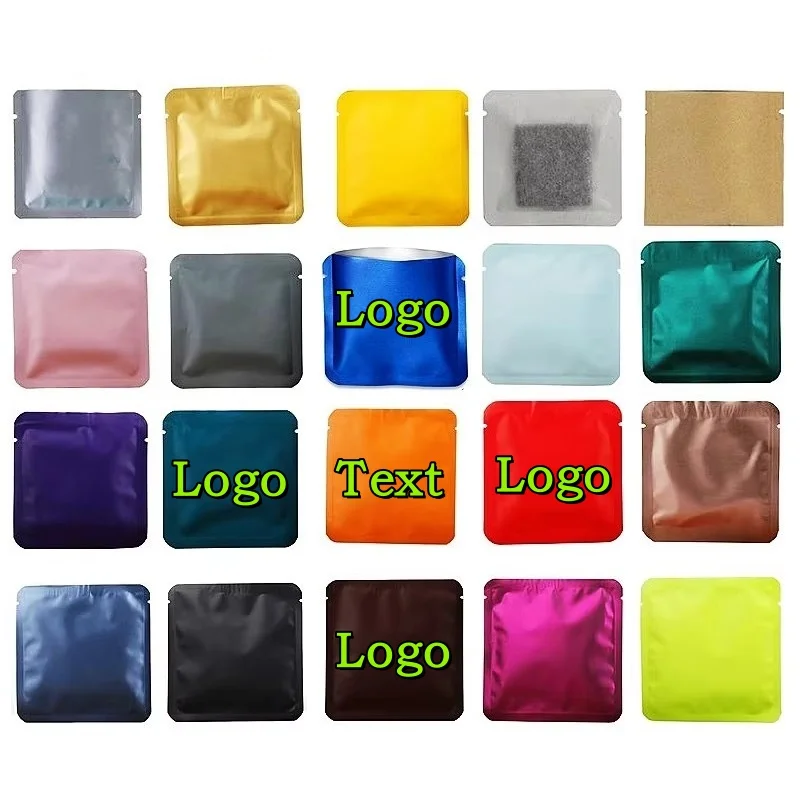 500PCS 2g ~ 15g Open Top Aluminium Folie Verpackung Tasche DIY Obst Kaffee Tee Pulver Zucker Salz Trail Wärme Abdichtung Individuelles Logo Beutel Image