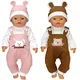 Reborn Baby Puppe Kleidung 40 cm Hut Set Für Baby Puppen Strampler Spielzeug Outwear Kinder Mädchen