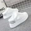 Comemore Damen Sommer Turnschuhe Hausschuhe hohl atmungsaktiv dicken Boden halbe Hausschuhe Plattform Keil absatz Schuhe Rutschen Frauen 39