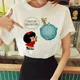 Neue Ankunft Der Kleine Prinz Gedruckt T Shirt Rundhals Kurzarm T-shirt Weibliche Harajuku Damen