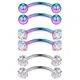 WKOUD 1-6PCS 16G 3/8 "(10MM) edelstahl CZ/Edelsteine/Ball Curved Barbell Augenbrauen Tragus Lip