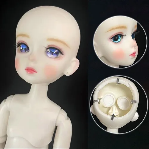 DIY 1/6 bjd Make-up Puppen kopf 28cm mechanische Gelenk Körper Kinder Mädchen Puppe Spielzeug