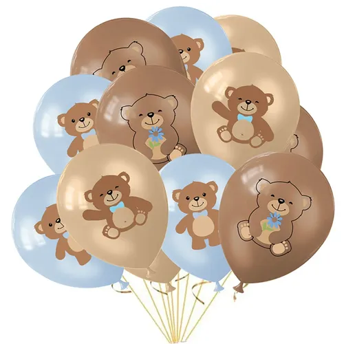 12 Stück niedlichen Bären druck Ballon 12 Zoll braun Teddybär Latex Ballon Baby party Geburtstag