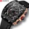 Curren Luxusmarke Herren Armbanduhren Sport Chronograph Quarz Silikon Armband Uhren mit großem