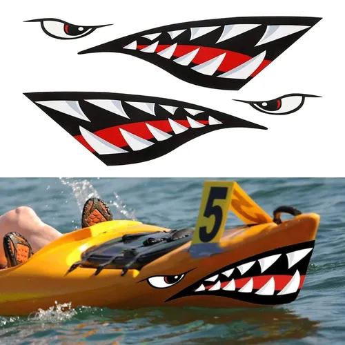 Kajak Shark Aufkleber Wasserdicht Aufkleber Aufkleber Kanu Schlauchboot Marine Boot Auto Autos
