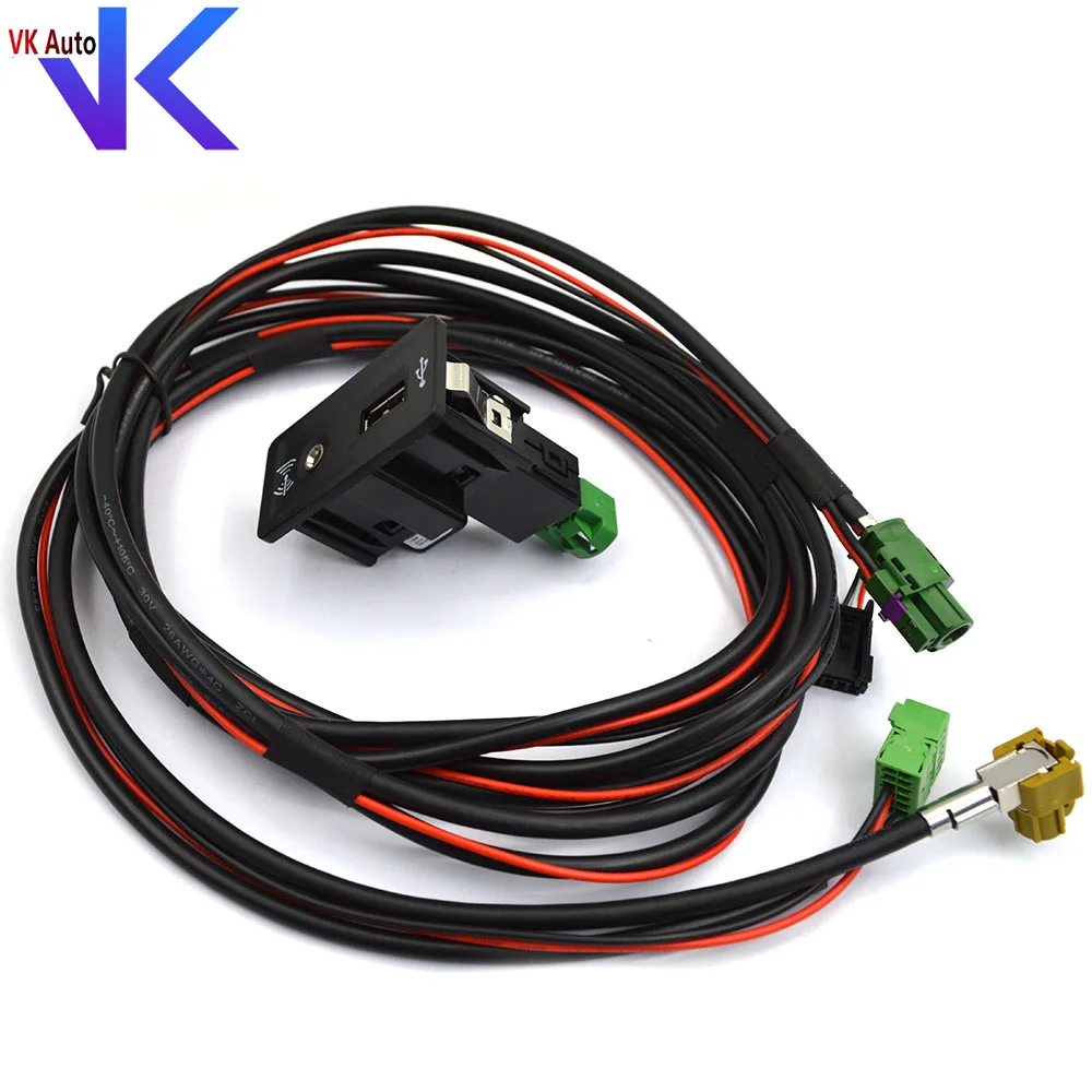 Für VW Golf 7 MK7 VII Für Passat B8 CarPlay Media USB AUX Schalter MIB2 MDI USB AMI Adapter Steckdose 5Q 0035726 E 5Q0 035 726E Image