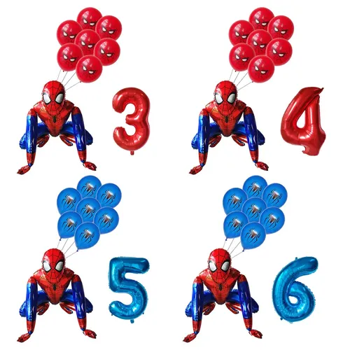 Superheld Ballon Spiderman Aluminium Film Luftballons Eisen Mann Nummer Luftballons Kinder