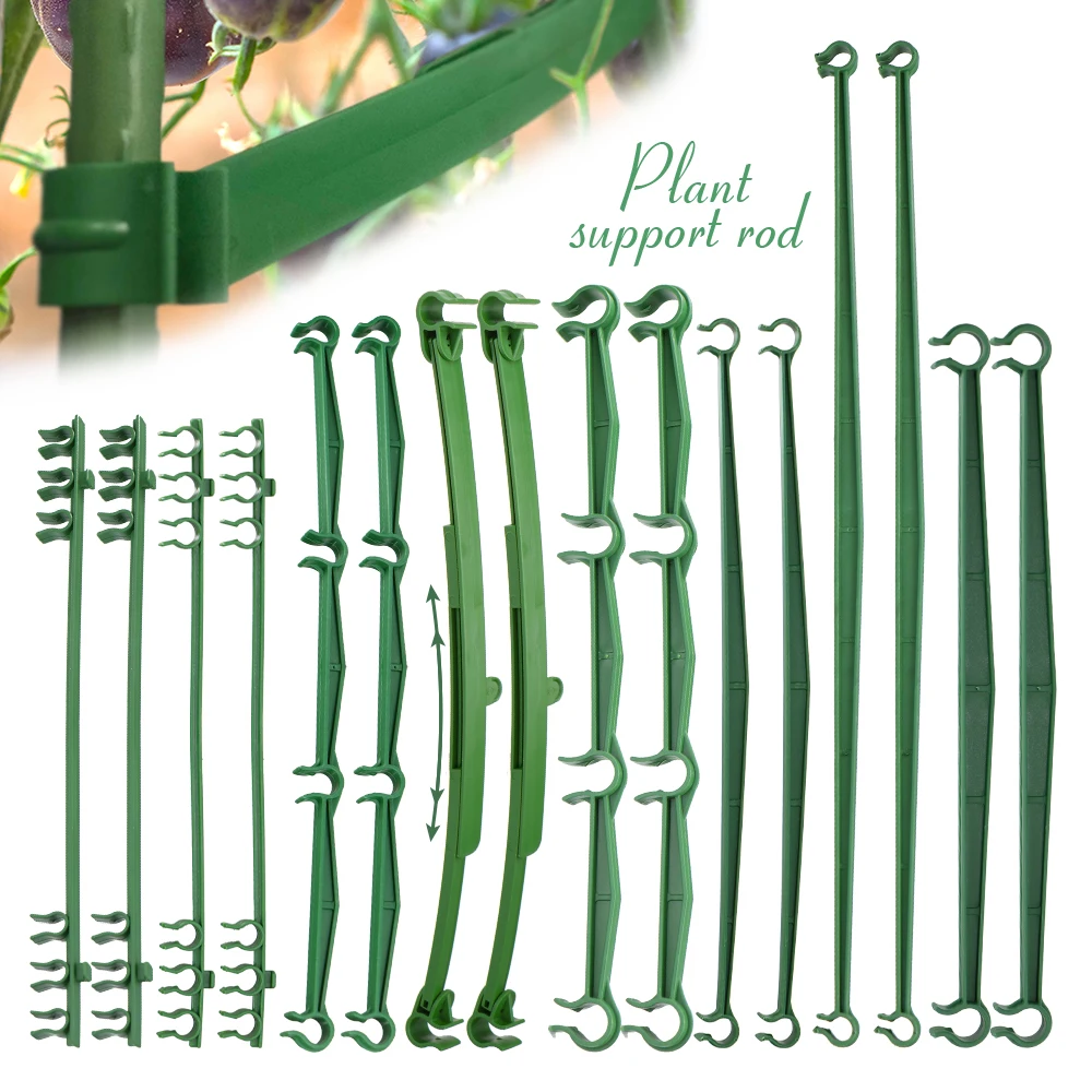 10pcs 8/11/16mm verstellbarer Kunststoff Pflanzen pfahl Verbindungs stange Arm Zimmer pflanzen unterstützen Gartens äule festen DIY Gitter verbinder Image
