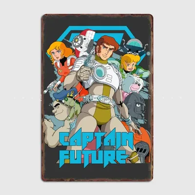 Captain Future Crew Metall-Blechschild für LKW, drinnen und draußen, für Zuhause, Bar, Kaffee, Küche, Wanddekoration Image