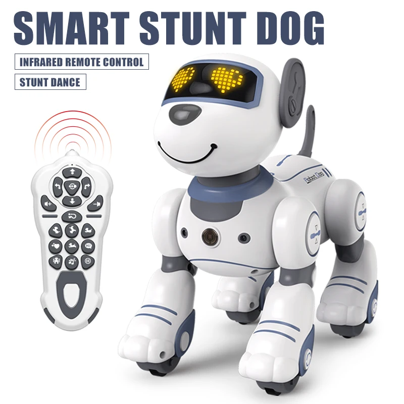 Lustiger RC-Roboter, elektronischer Hund, Stunt-Hund, Sprachbefehl, programmierbar, Touch-Sense-Musik, Lied, Roboterhund für Kinderspielzeug Image