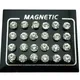 REGELIN 12 paare/los 4/5/6/7mm Runde Kristall Strass Magnet Stud Ohrring Puck Frauen Herren