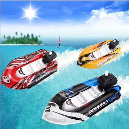 Aufblasbare Speed Boot Wind Up Spielzeug Float In Wasser Kinder Spielzeug Uhrwerk Schiff Spielzeug
