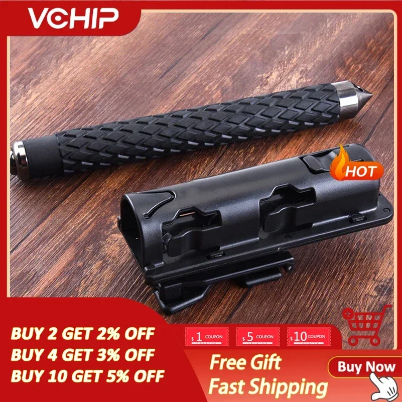 360-Grad-Drehung, einziehbarer Baton-Koffer, Holster, universeller erweiterbarer Baton-Halter, Selbstverteidigung, EDC, Outdoor-Survival-Werkzeug Image