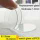 Set von 2PCS Uhr Glas 15-45mm Smart Uhr Ersatz Glas Kristall Objektiv Runde Flache Spiegel Uhr