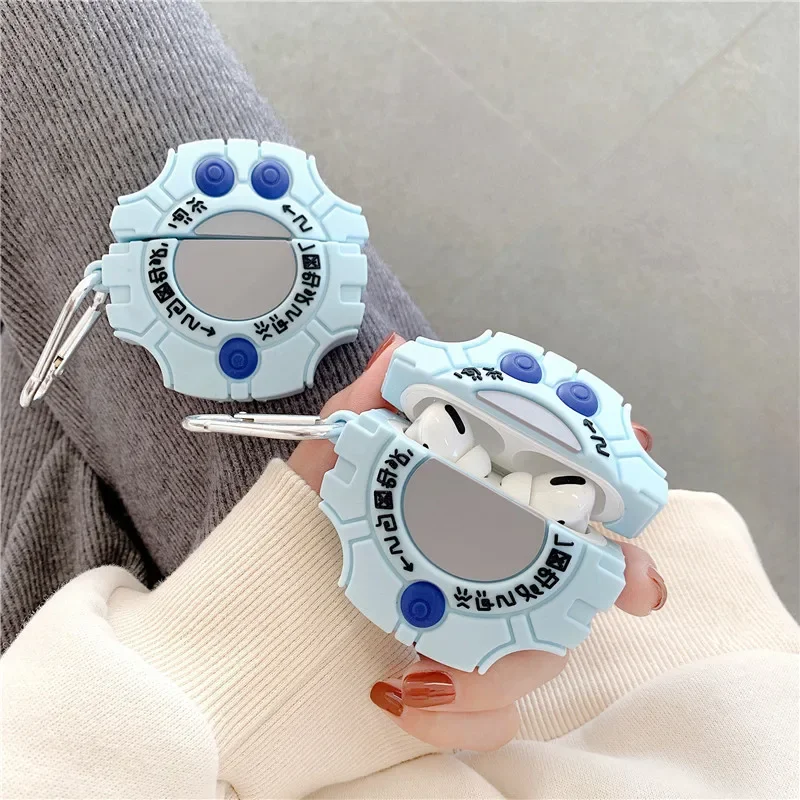 3D niedliche Cartoon Digimon Monster Digivice Kopfhörerhüllen für Apple Airpods 1 2 3 4 Pro 2, weiche Silikon-Kopfhörerschutzhülle Image