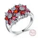 Reinem Sterling Funkelnden Silber Farbe Ringe für Frauen Mädchen Brilliant CZ Kristall Hochzeit