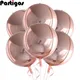 6 stücke 22 Inchs Rose Gold Große 4D Luftballons 360 Grad Runde Metallic Rose Gold Luftballons