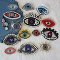 Handgemachte perlen strass stickerei eye kleidung zubehör patch tuch aufkleber DIY brosche tasche