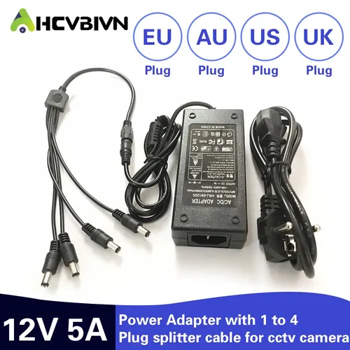 AHCBIVN 12V 5A 4 Port CCTV Kamera AC Adapter Netzteil Box Für Die CCTV Kamera