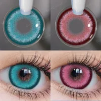 Bio-Essenz 1 Paar color con koreanische farbige Kontaktlinsen mit Grad Myopie-Linsen Anime-Zubehör