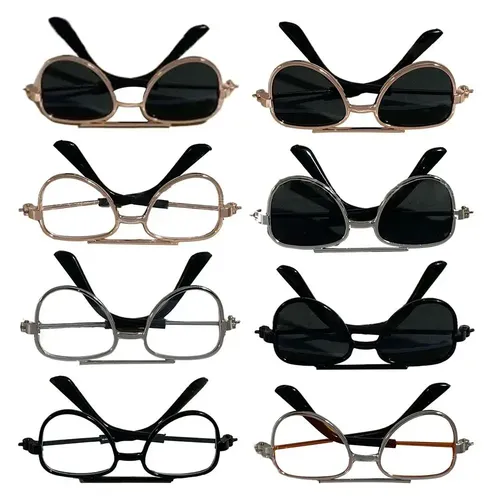 6cm Mode Puppe Sonnenbrille Für 10cm Baumwolle Puppen Rahmen Brillen für 1/3 1/4 BJD Puppen Mini