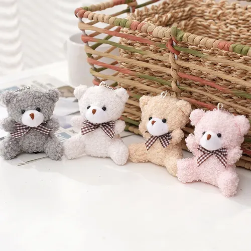 Nette Weiche Angefüllte Bär Mini Teddybär Puppen Plüsch Spielzeug Schlüssel Kette Party Hochzeit