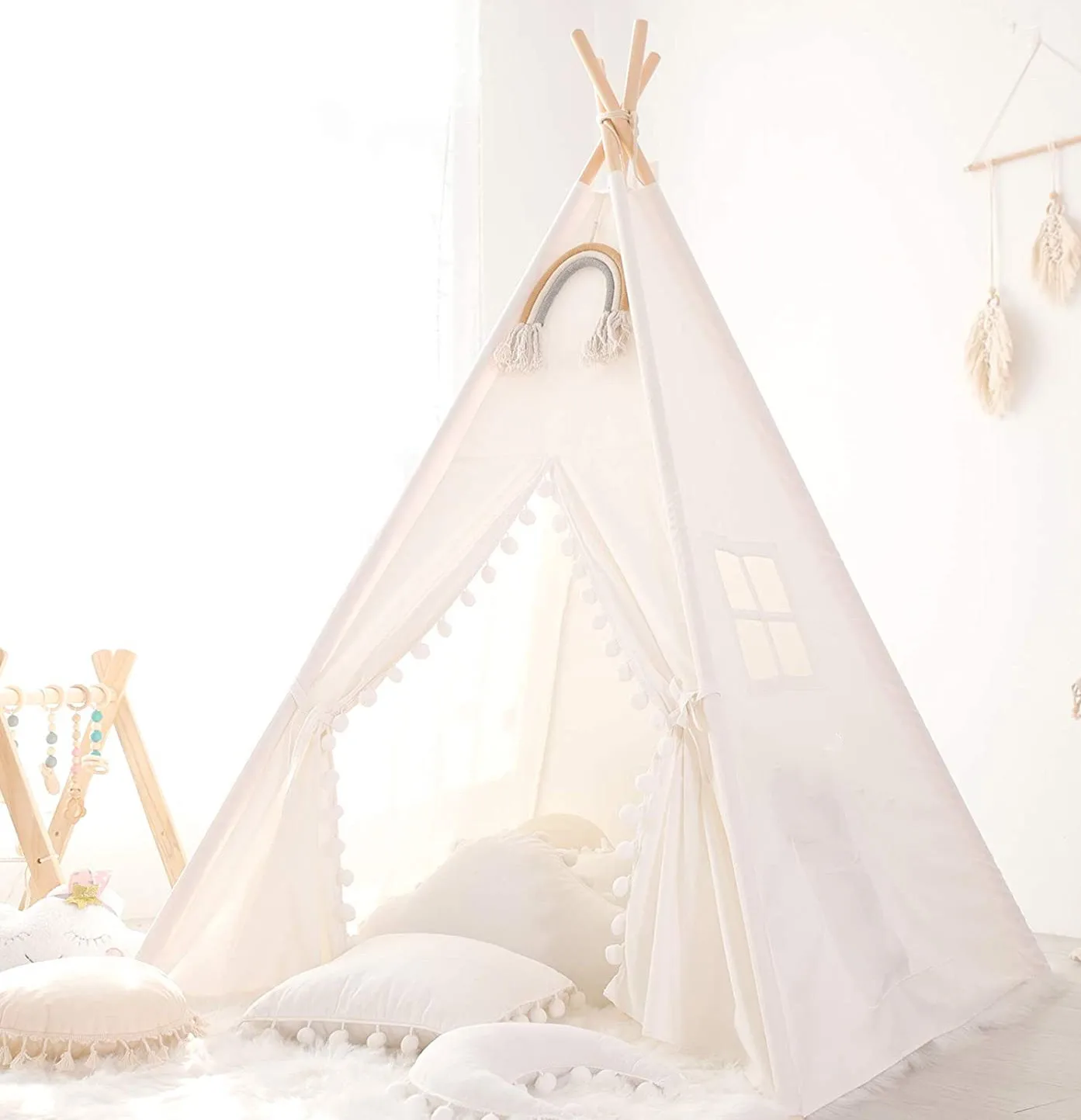 1,35 m Zelt für Kinder Spielhaus Wigwam für Kinder Tragbare Kinder Tipi Zelte Tipi Tipi Infantil Kind Zelt Mädchen Spielzimmer
