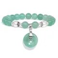 Grün Natürliche Stein Donuts Anhänger Armband Natürliche Süßwasser Perle Charme Armbänder Für Frauen