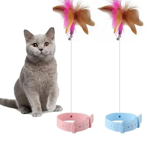 Katze Spielzeug Feder Kragen Self-healing Interaktive Spielzeug Lustige Katzen Stick