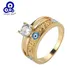 Glück Auge Gold Farbe Evil Eye Ringe Kristall Luxus Party Ring Für Frauen Männer Ring Schmuck Braut