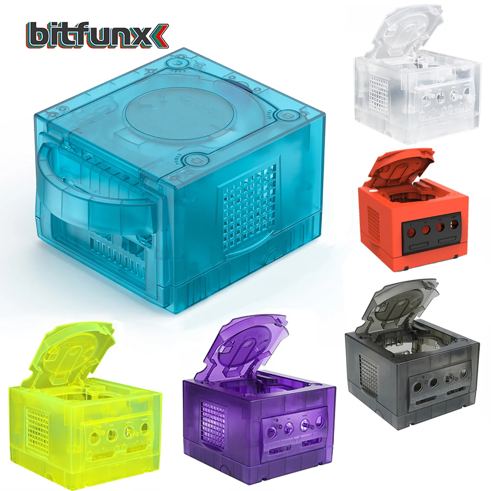 Bitfunx Gamecube NGC Ersatzschale Transparente Hülle für Gamecube NGC GC Lila Durchscheinend Schwarz Image