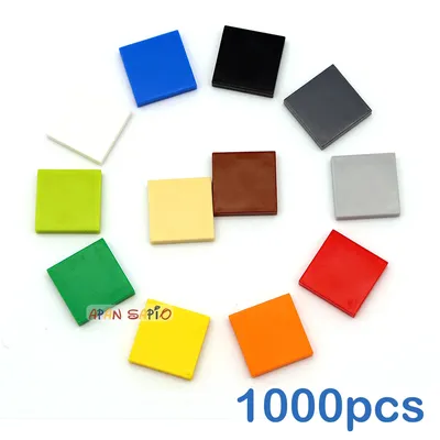 1000 stücke DIY Bausteine Figur Ziegel Keramik Fliesen 2x2 Pädagogisches Kreative Größe Kompatibel Mit 3068 Spielzeug für Kinder Image