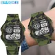 SYNOKE Kinder Digitale Uhren Sport Camouflage Military Multi Funktion 7 Bunte Leuchtende