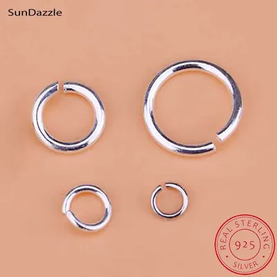 20 stücke Echte Reale Reine Solide 925 Sterling Silber Geöffnete Sprung Ringe Split Ring Stecker für