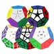 [Picube] Qiyi 2x2 3x3 Megaminx Qiheng Bundle set Stickerless Schwarz Aufkleber Geschwindigkeit Cube