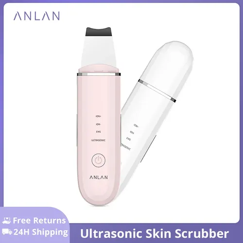 Ultraschallpeelinggerät ANLAN Skin Scrubber Ultraschall-Peeling Porenreiniger Akne-Entferner Ionen